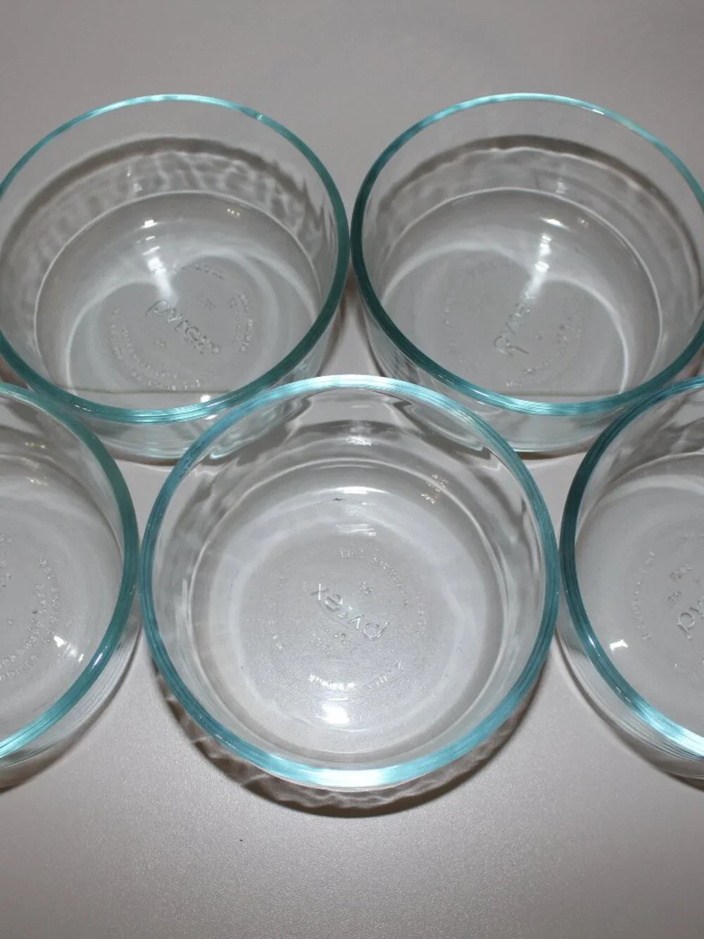 Lot of 5 Vintage PYREX Round 4.5
